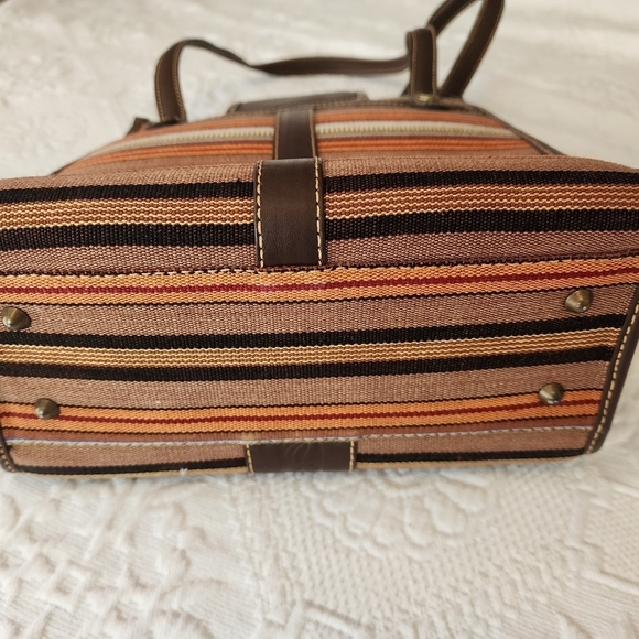 Antigua Multi Color Striped Leather Women's  Shoulder Bag  NWT - Picture 5 of 7